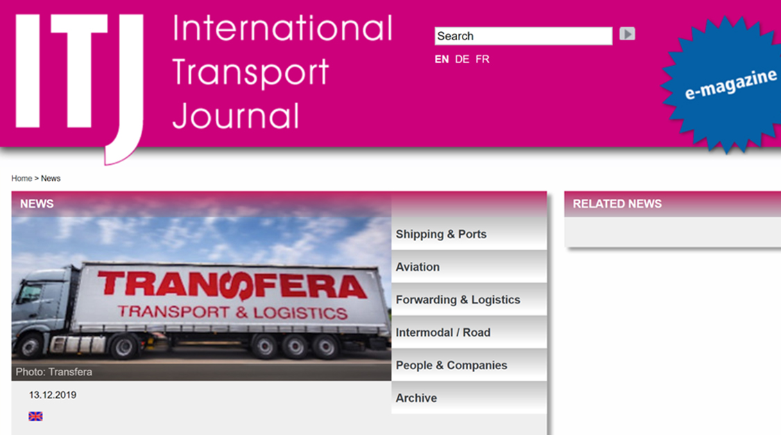 Evropski format uspeha – International Transport Journal o usponu Transfere