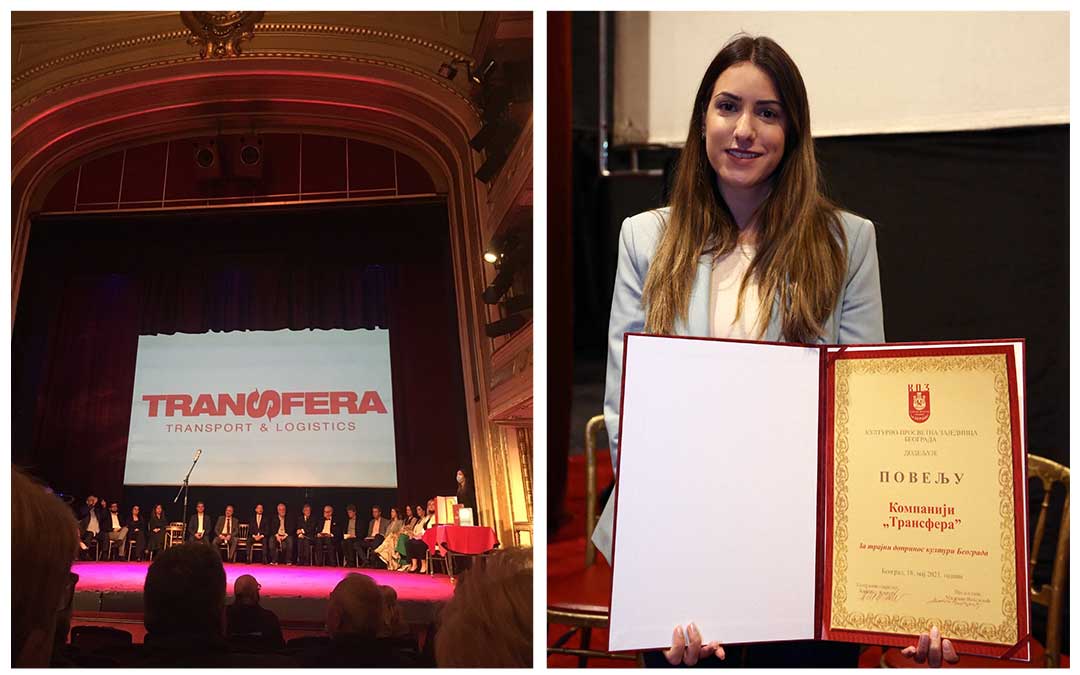 Transfera honored for its continuous contribution to Belgrade’s culture