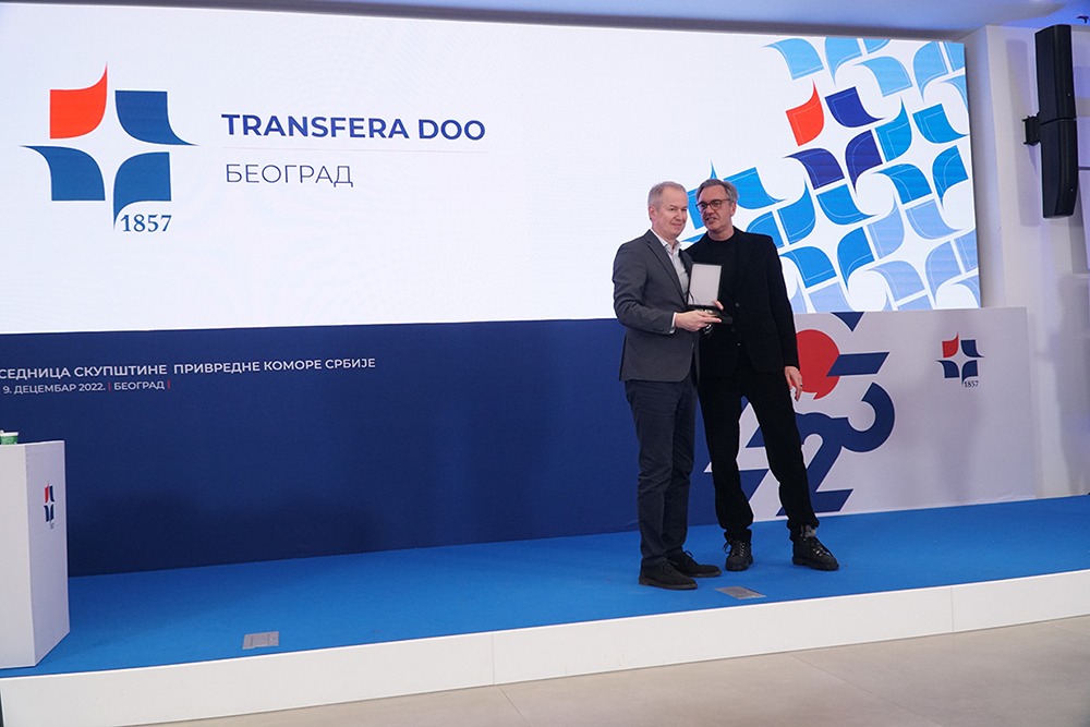 Success that speaks volumes: Transfera receives recognition from the Serbian Chamber of Commerce
