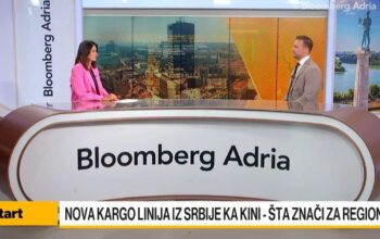 Nikola Bogojević iz kompanije Transfera gostuje u studiju Bloomberg Adria, govoreći o novoj kargo avio-liniji između Srbije i Kine.