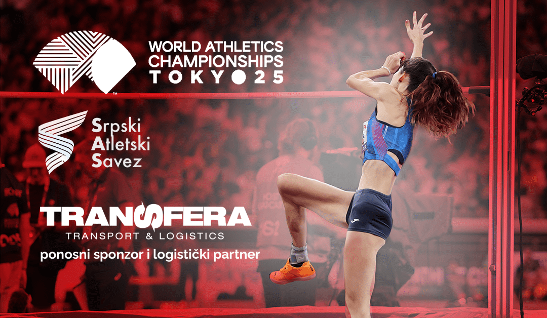 Atletičarka u disciplini skok uvis na Svetskom prvenstvu u atletici u Tokiju, uz istaknuto sponzorstvo kompanije Transfera i partnerstvo sa Srpski atletski savez.